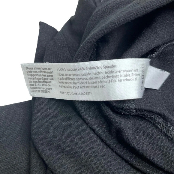 Eileen Fisher Stretch Crepe Slim Ankle Pant in Black Size Large - Picture 12 of 12